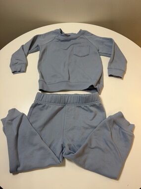 Children's Light Blue Sweatpants & Sweatshirt Set